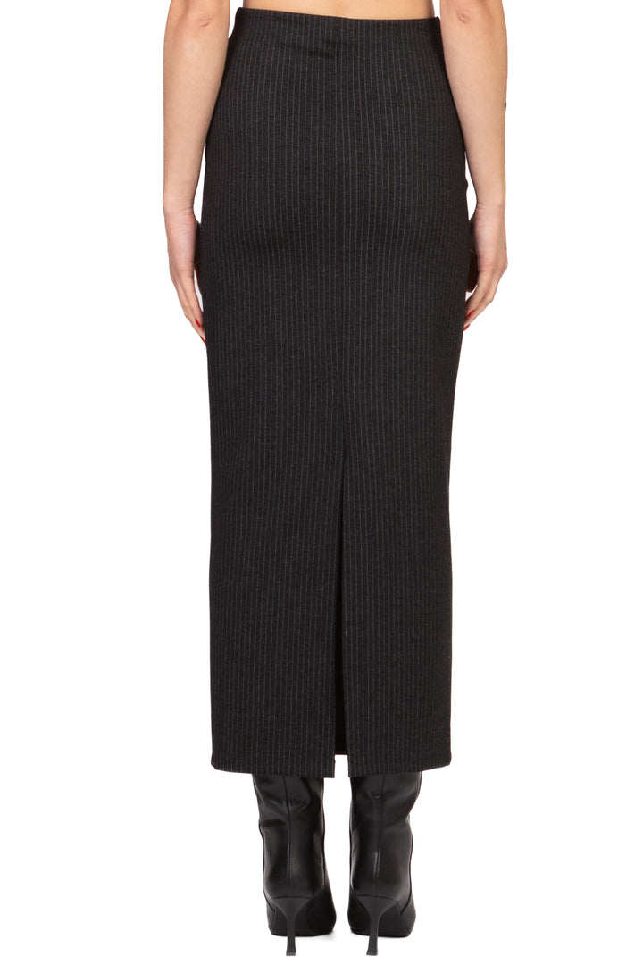 Tensione In - Gonna longuette gessata Art. 26G1627