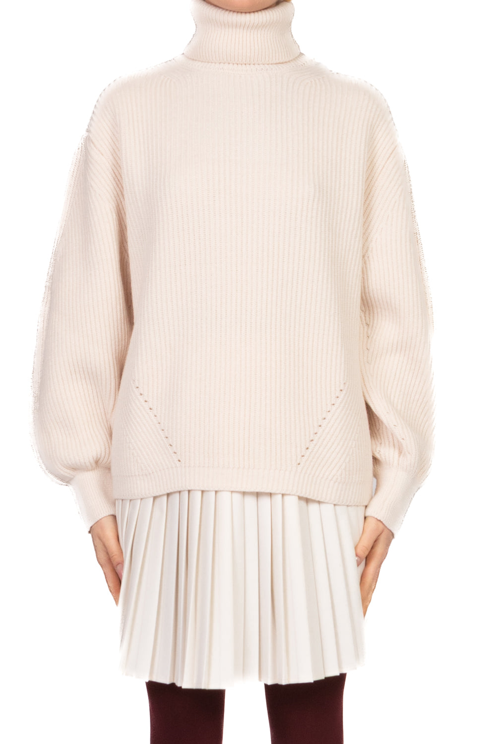 Tensione In - Maglia collo alto manica palloncino Art. W5HMJ46A400AT