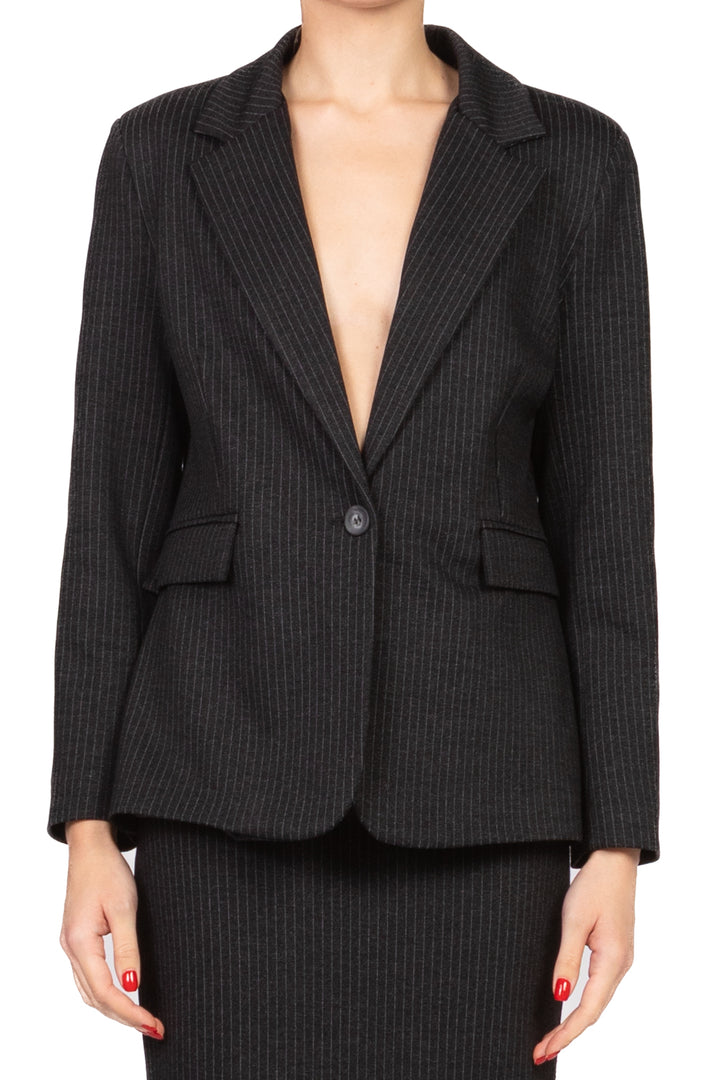 Tensione In - Giacca gessata un bottone Art. 26B1624