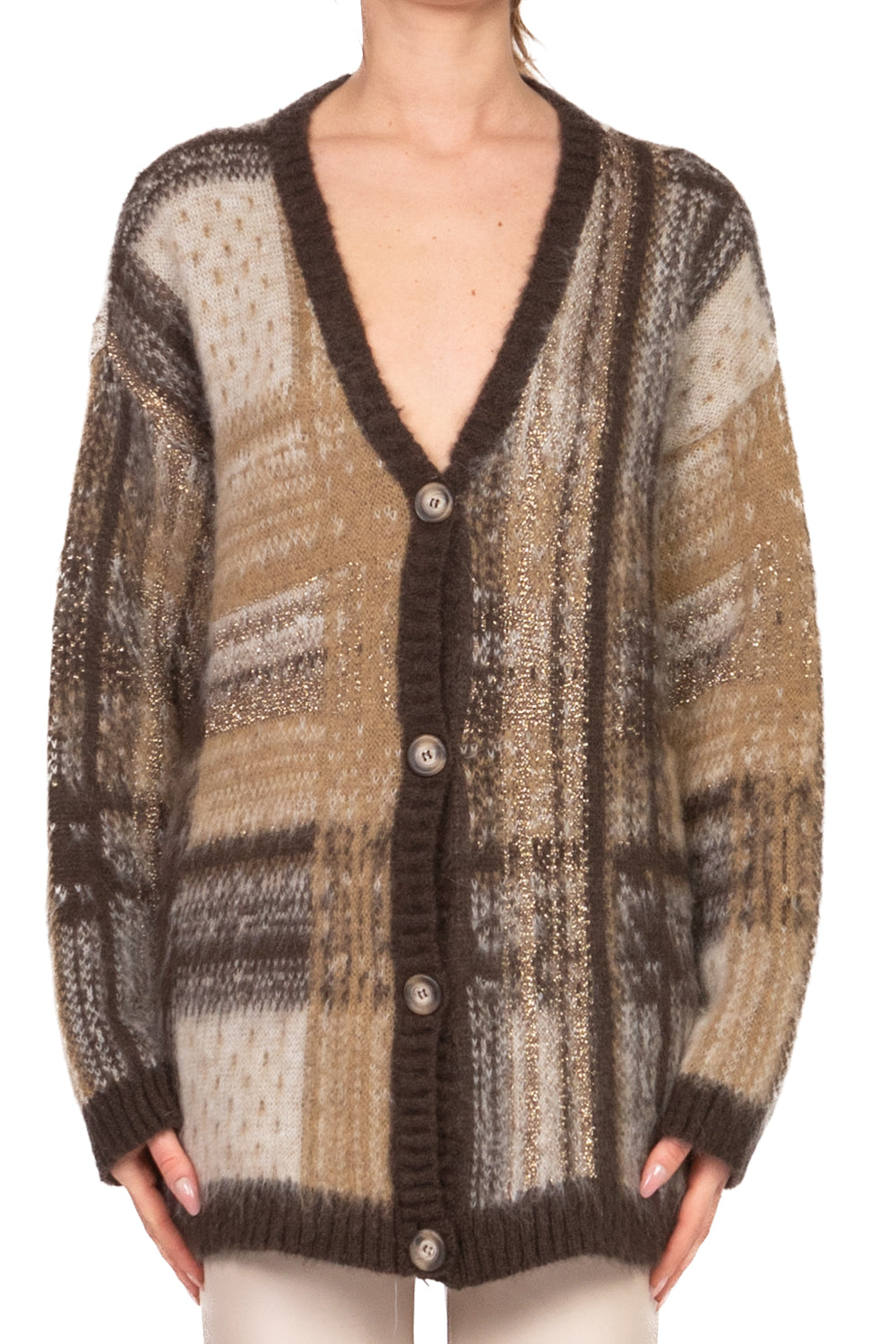 Tensione In - Cardigan fantasia lurex Art. D81308