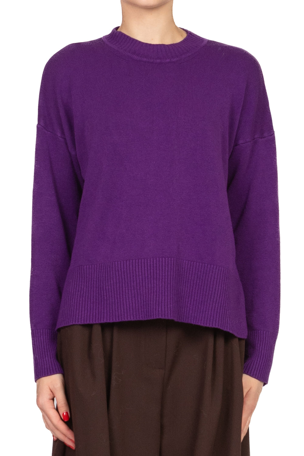 Vicolo - Maglia girocollo con spacchetti Art. 77341F