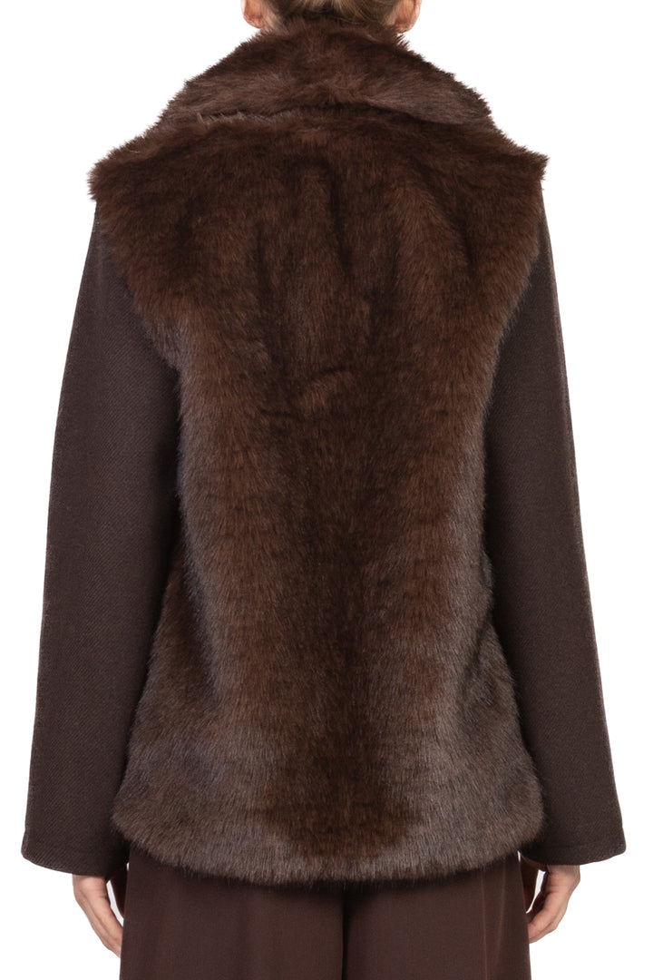 Angela Davis - Giacca cappotto eco pelliccia Art. RI9LC22