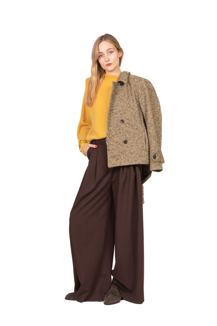 Tensione In - Giacca cappotto rigata con colletto Art. 26B1614