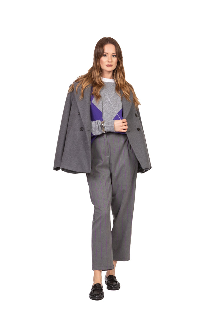 Vicolo - Pantalone carrot gessato Art. TF2192