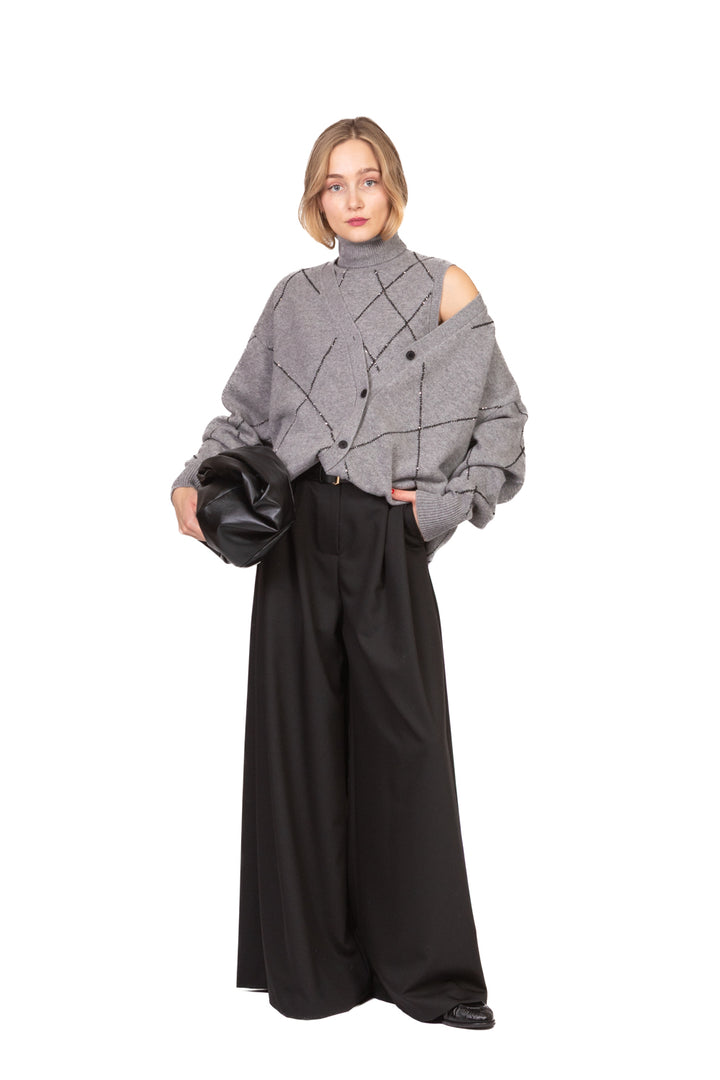 Imperial - Pantalone palazzo ampio con cintura Art. P3U0KICM57