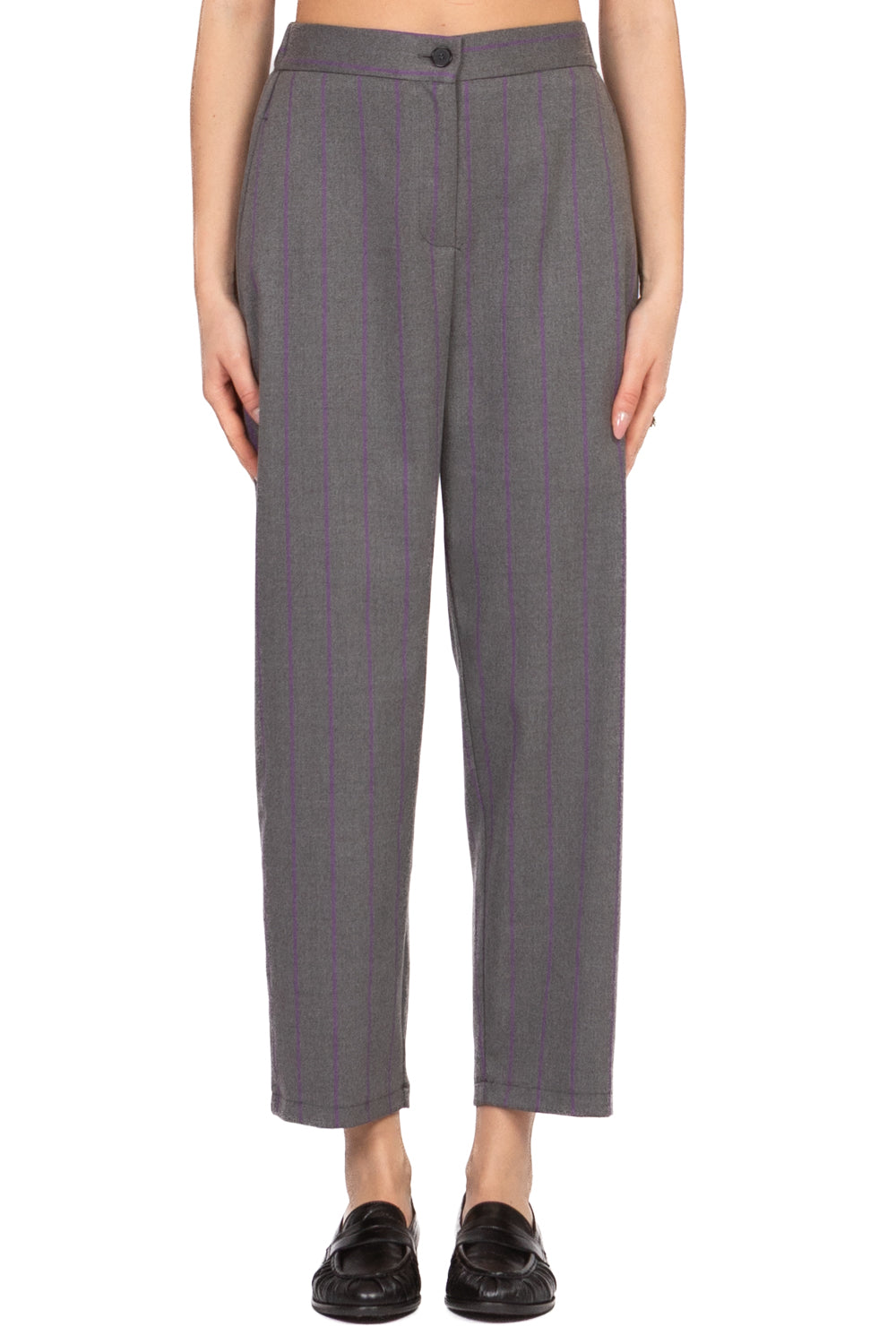 Vicolo - Pantalone carrot gessato Art. TF2192