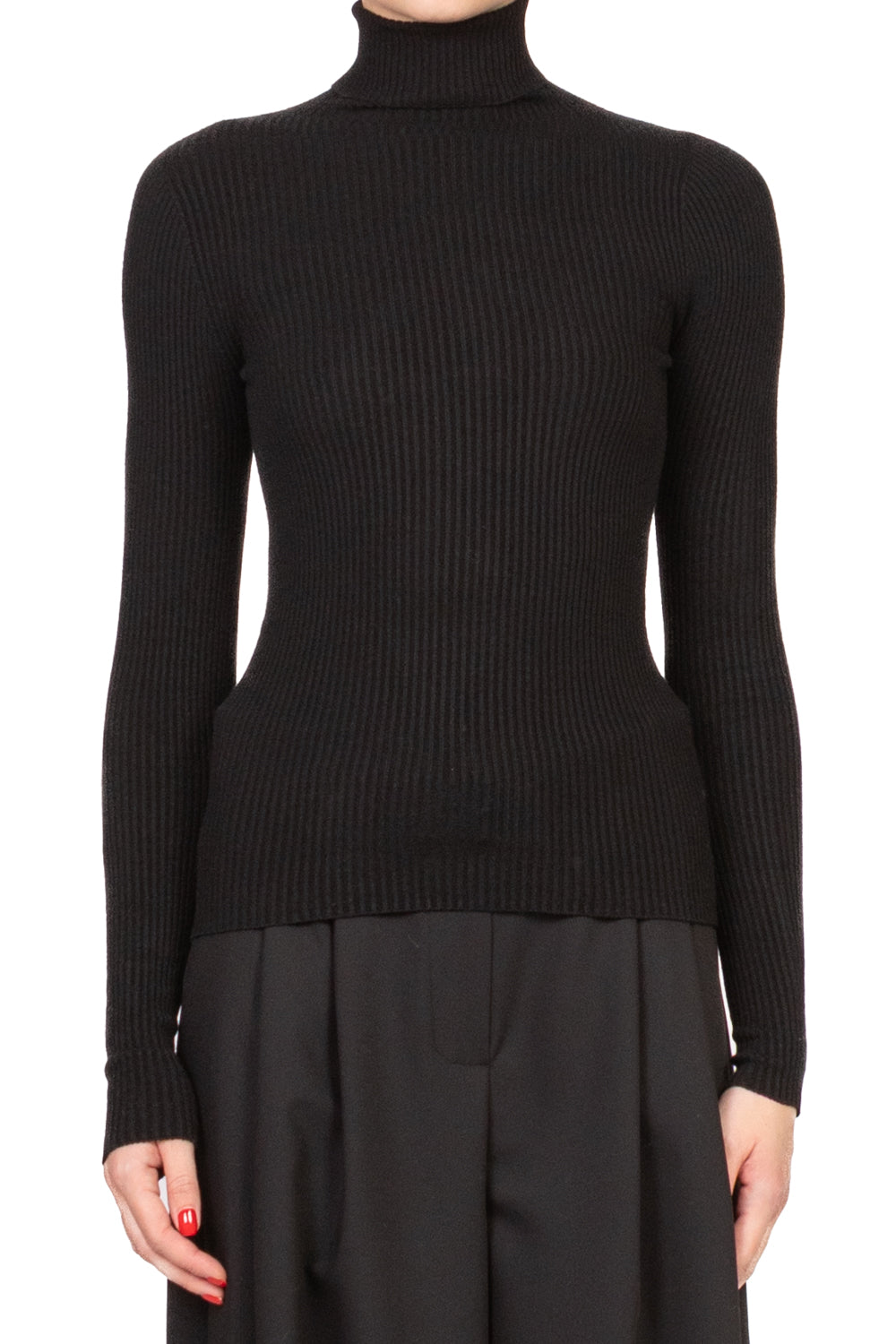 Vicolo - Maglia costine collo alto Art. 22219F