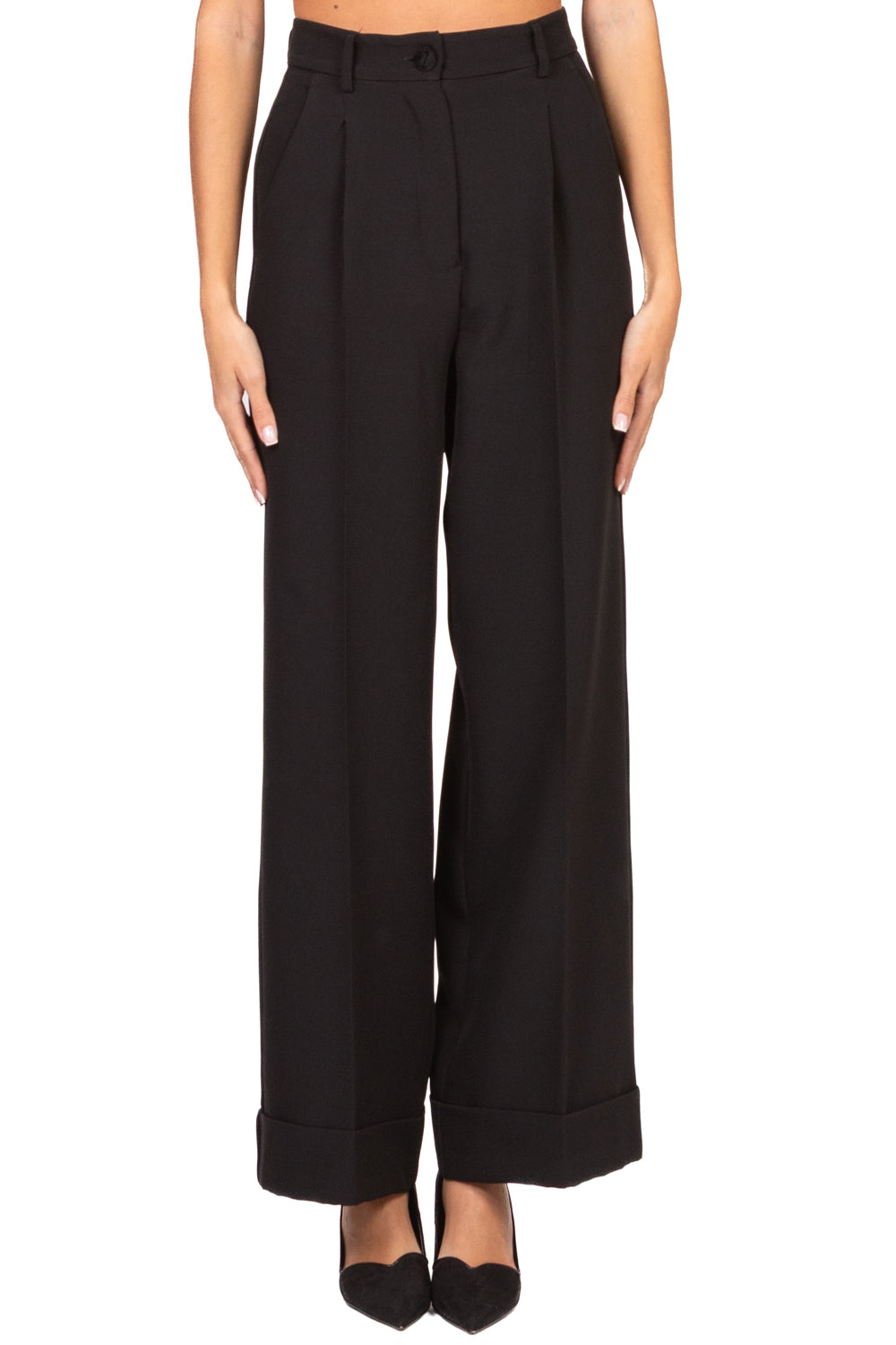 Vicolo - Pantalone gamba dritta con risvolto Art. TF0419