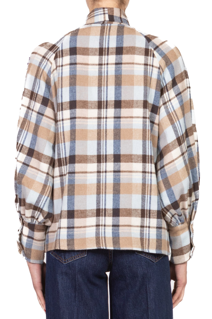 Tensione In - Camicia check flanella con fiocco Art. 26C1622