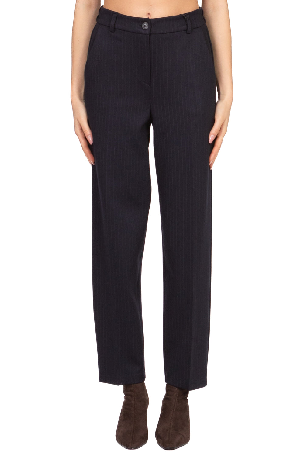 Tensione In - Pantalone sigaretta gessato Art. 26P1633