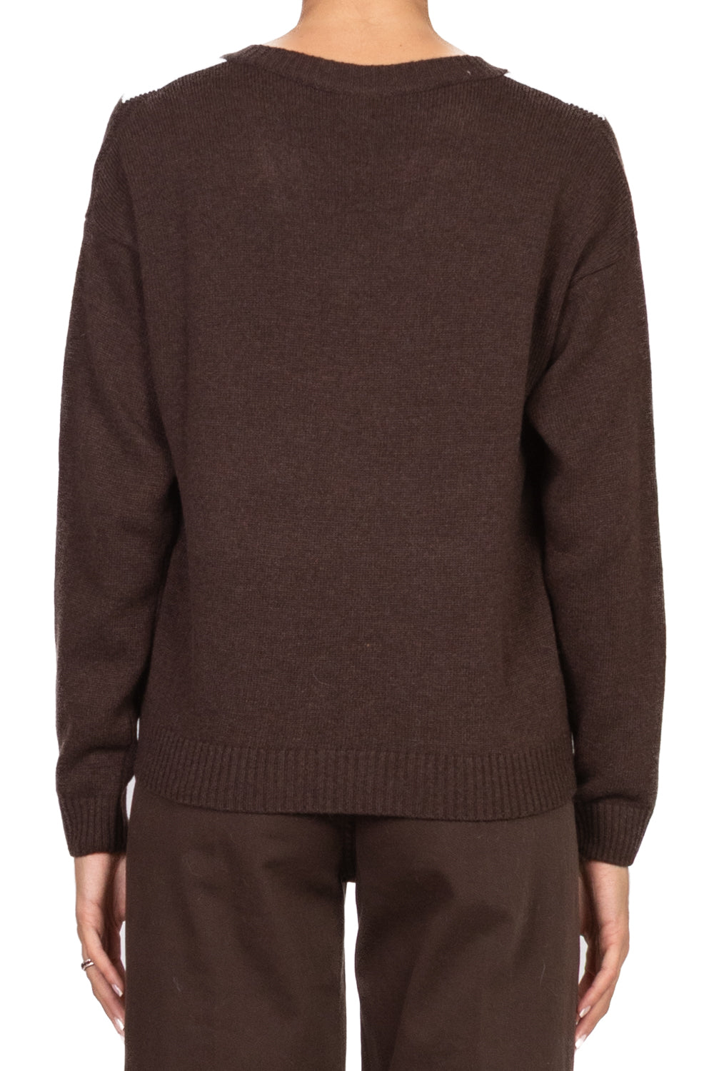 Tensione In - Maglia V con rombi filo lurex Art. D82060