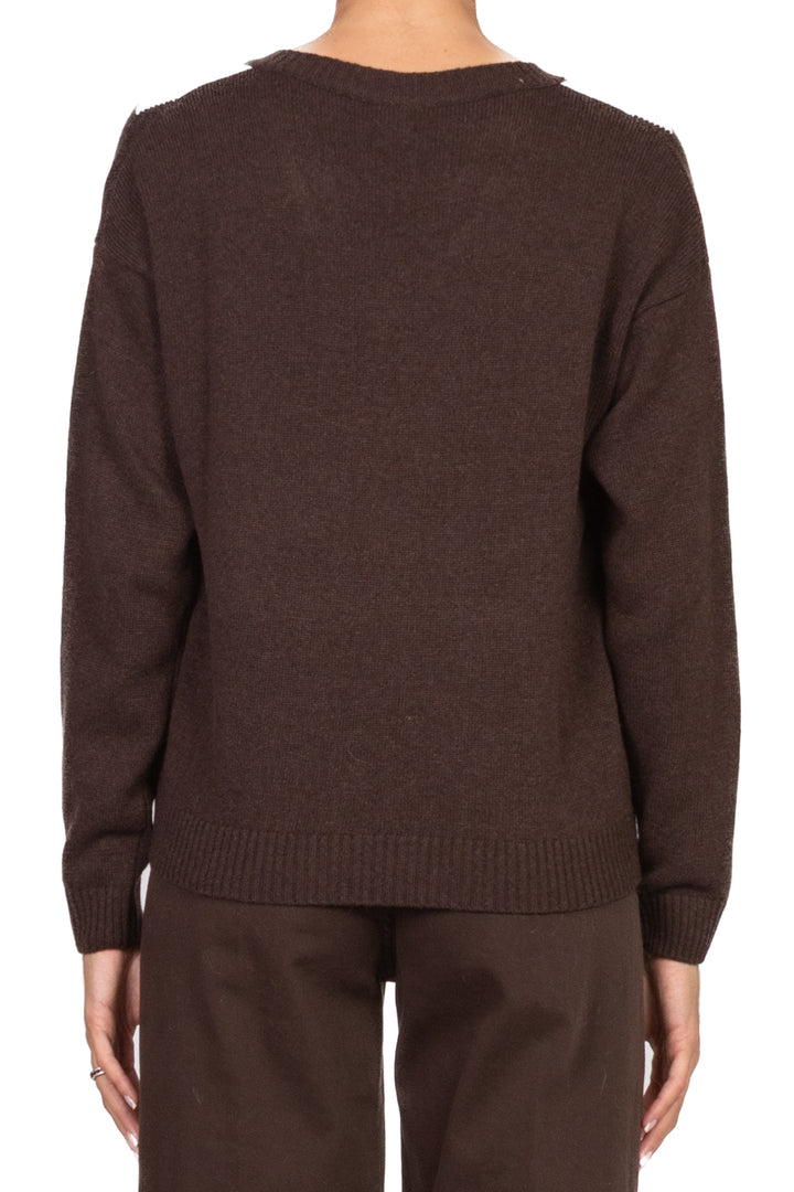 Tensione In - Maglia V con rombi filo lurex Art. D82060