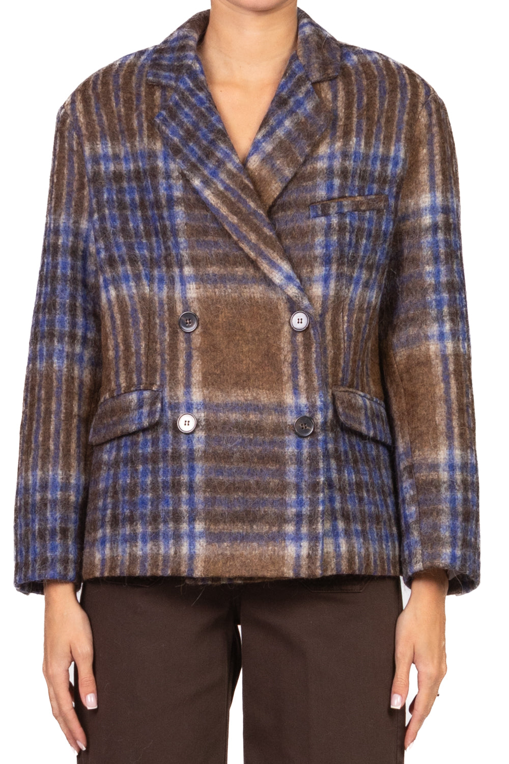 Tensione In - Giacca over doppio petto check Art. 26B1612