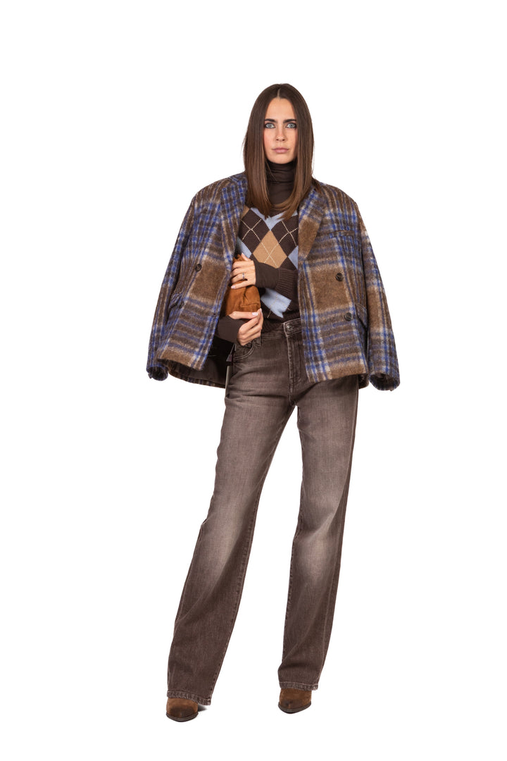 Tensione In - Giacca over doppio petto check Art. 26B1612