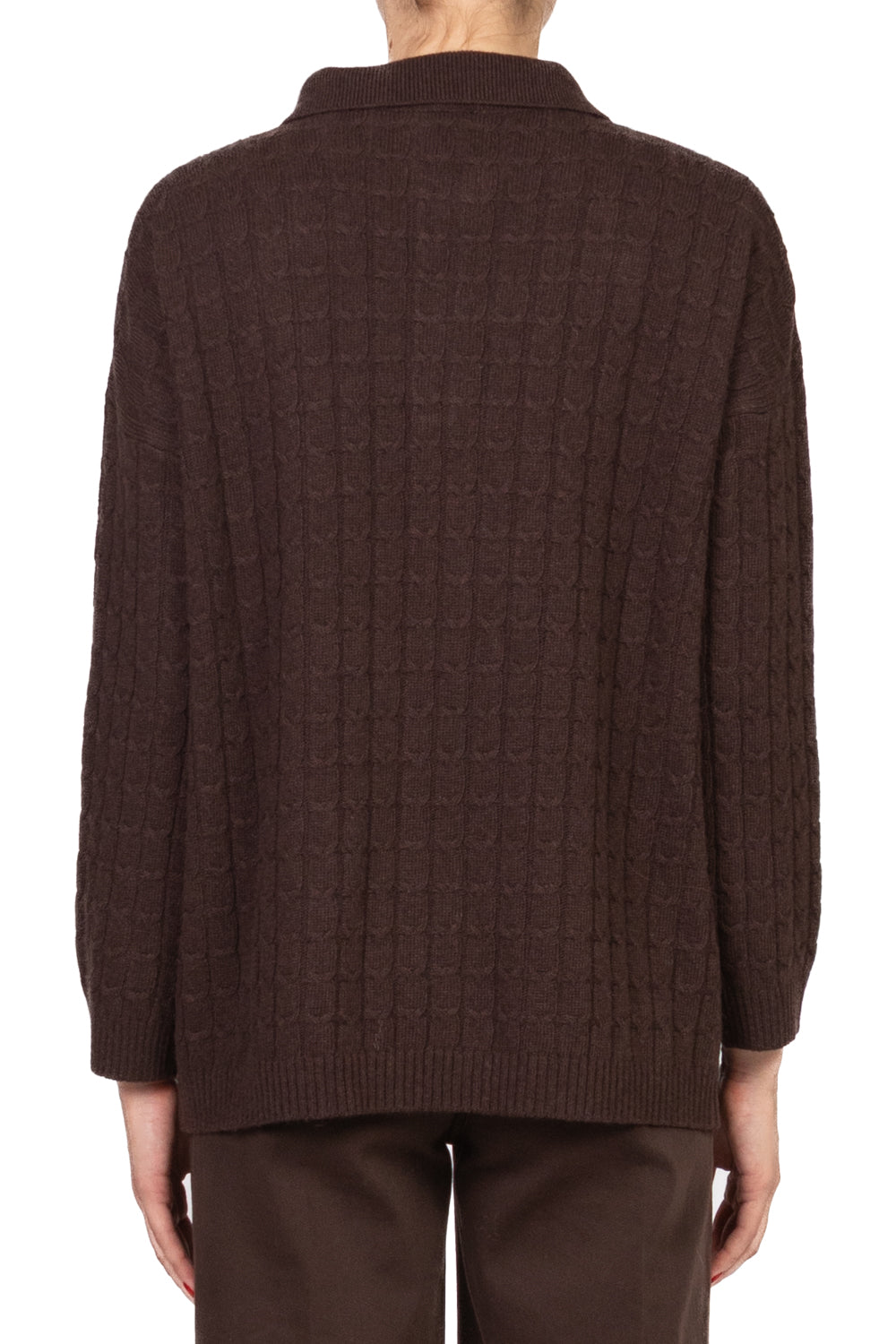 Vicolo - Maglia polo trecce con logo Art. 77307F