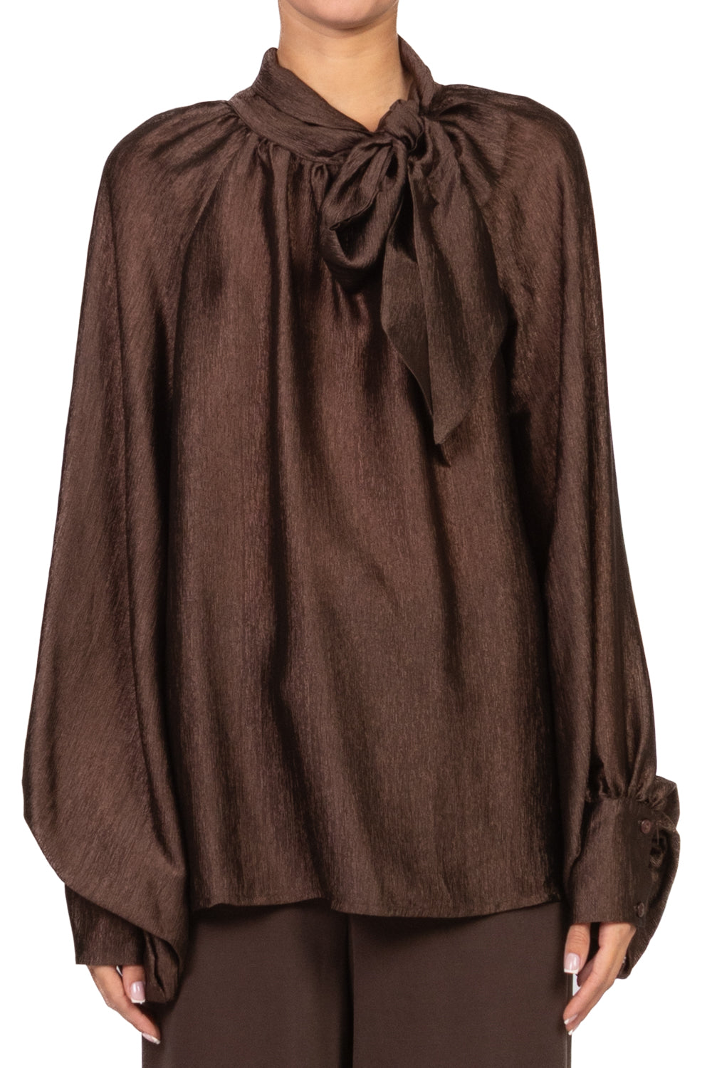 Tensione In - Blusa goffrata con fiocco Art. 26C1636