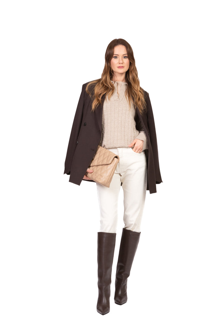 Vicolo - Maglia polo trecce con logo Art. 77307F