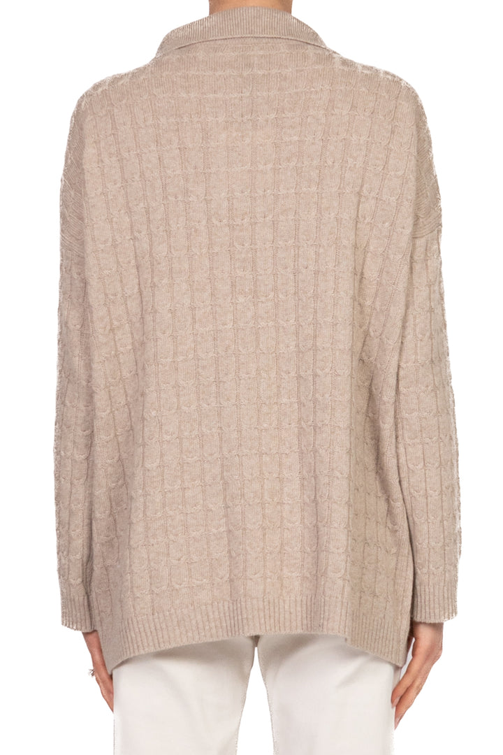 Vicolo - Maglia polo trecce con logo Art. 77307F