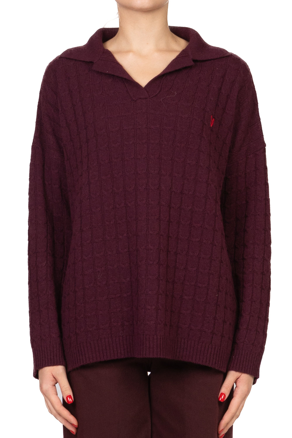 Vicolo - Maglia polo trecce con logo Art. 77307F