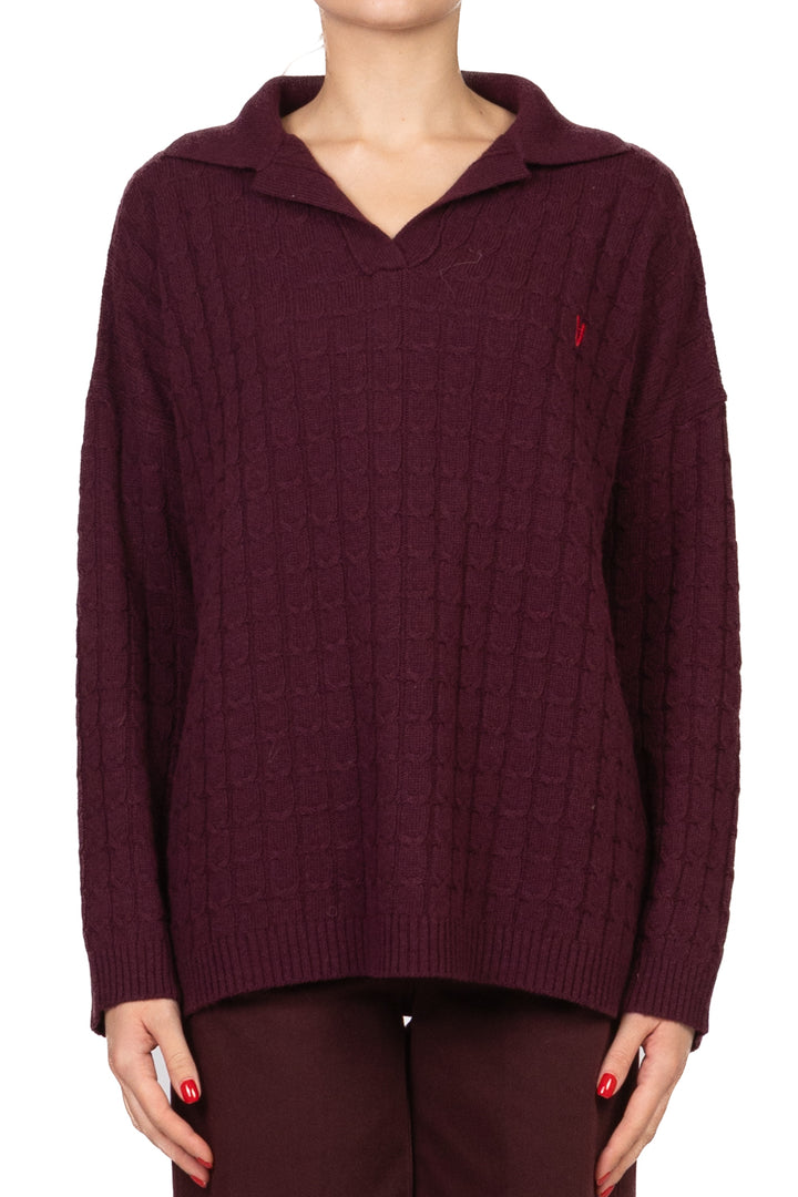 Vicolo - Maglia polo trecce con logo Art. 77307F