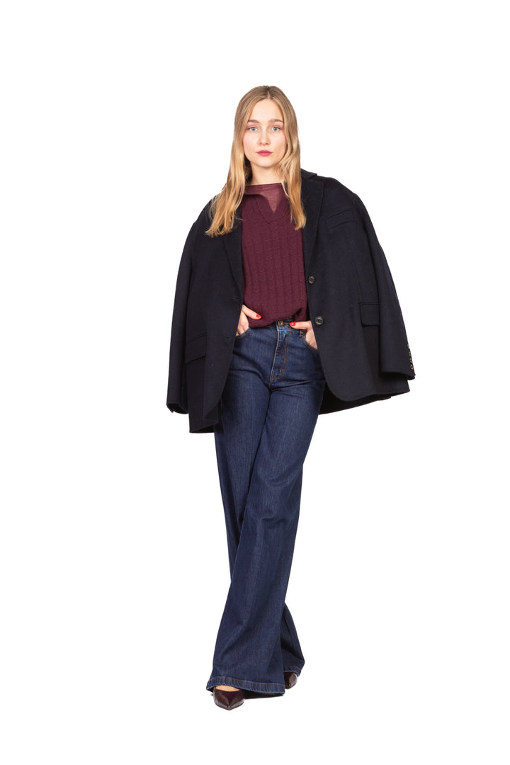 Vicolo - Maglia polo trecce con logo Art. 77307F