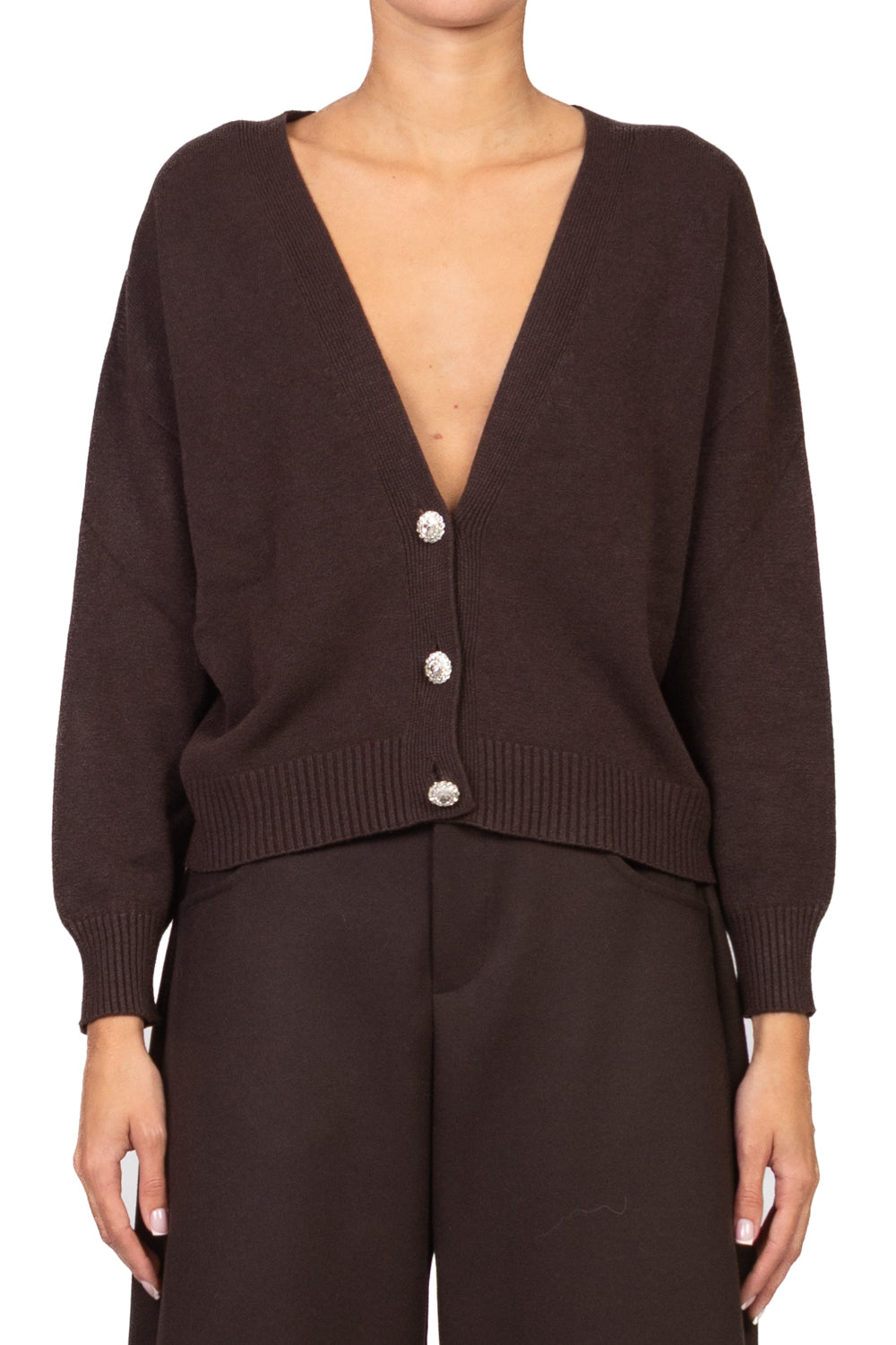 Vicolo - Cardigan scollo v bottoni gioiello Art. 77038F