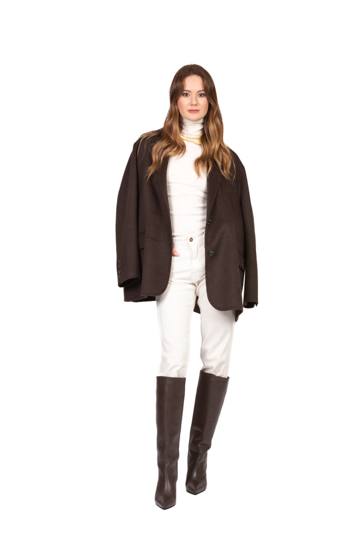 Vicolo - Maglia costine collo alto Art. 22219F