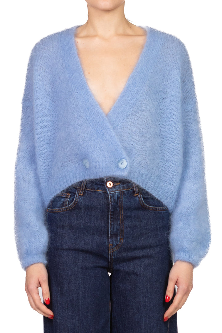Dixie - Cardigan mohair chiusura asimmetrica Art. M277Y296