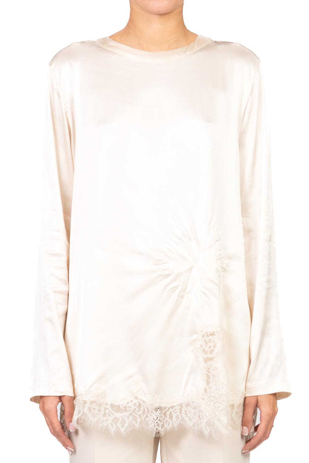 Tensione In - T-shirt satin con pizzo Art. 38141