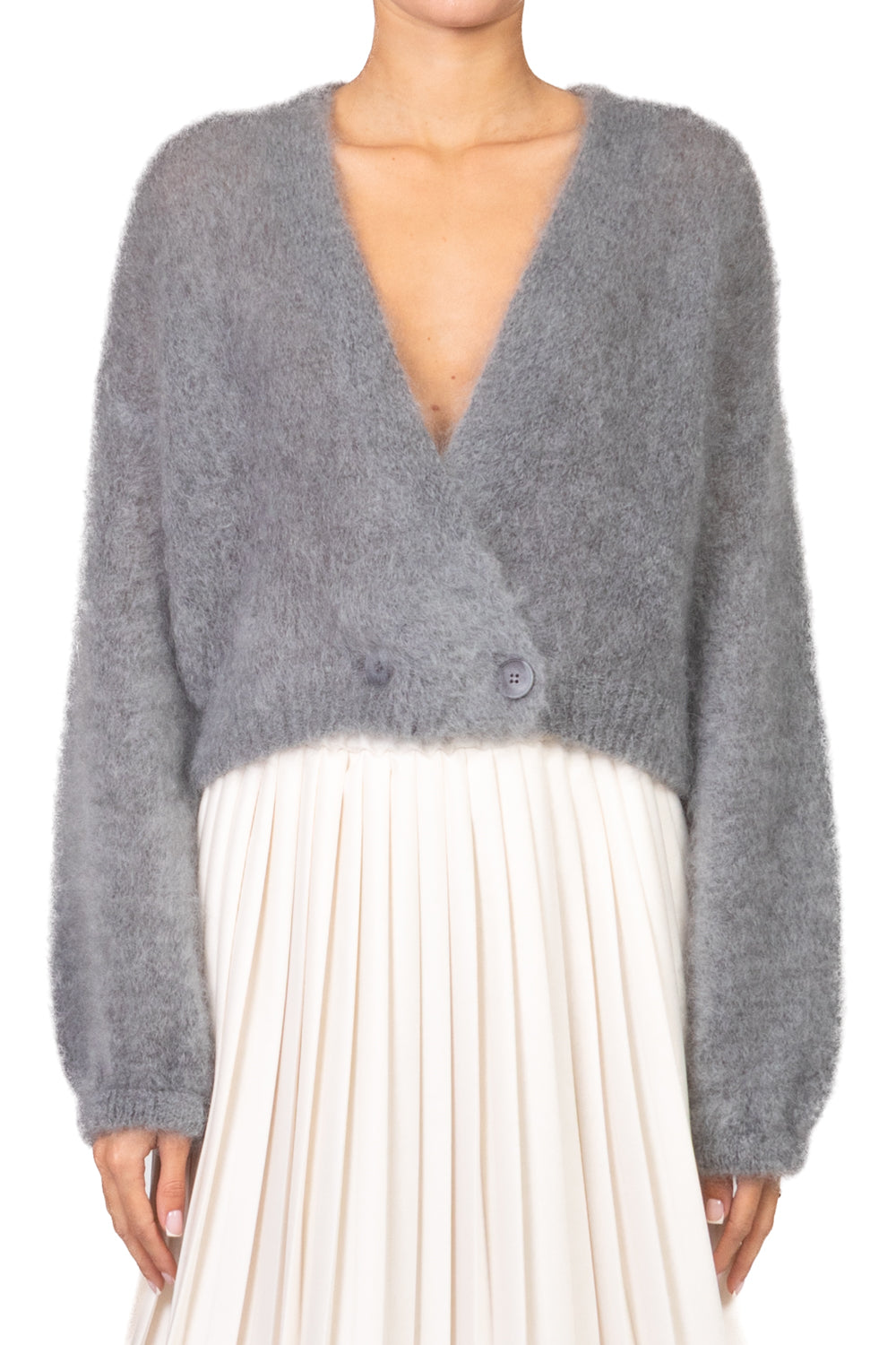 Dixie - Cardigan mohair chiusura asimmetrica Art. M277Y296