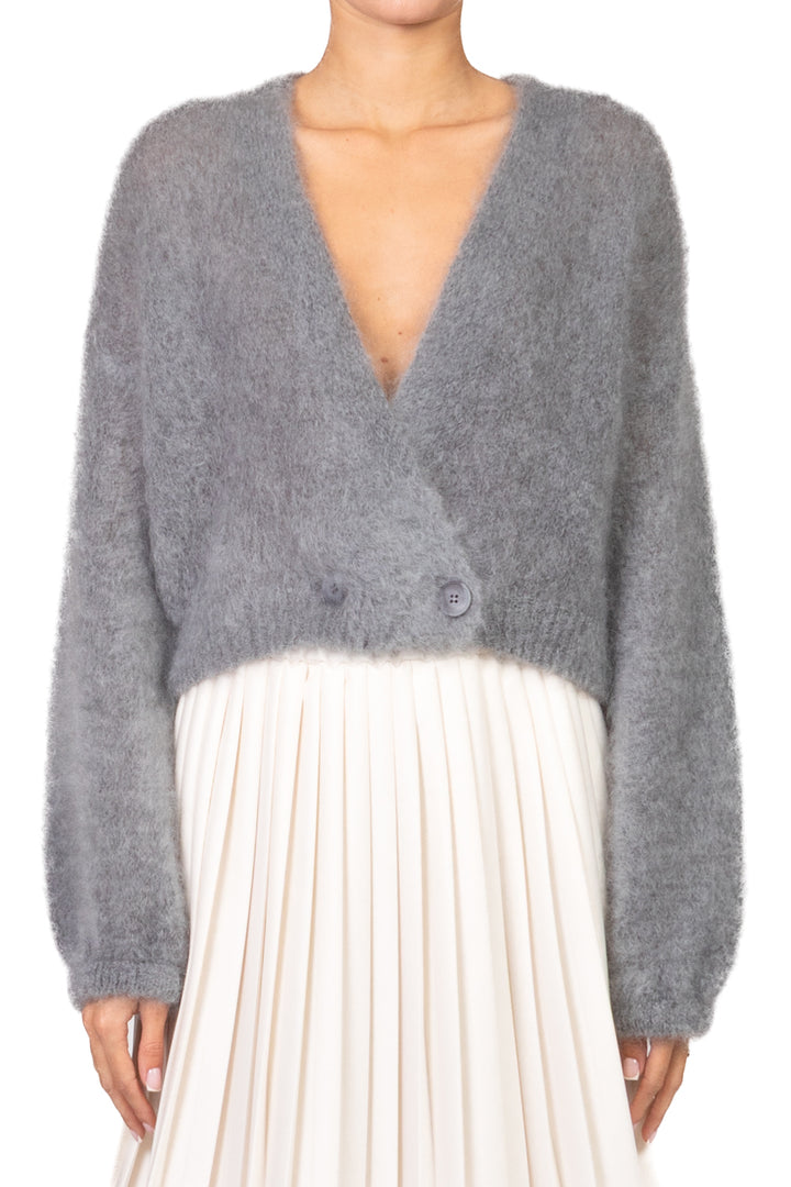 Dixie - Cardigan mohair chiusura asimmetrica Art. M277Y296