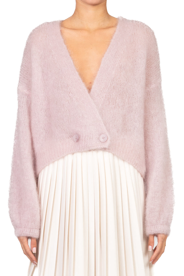 Dixie - Cardigan mohair chiusura asimmetrica Art. M277Y296