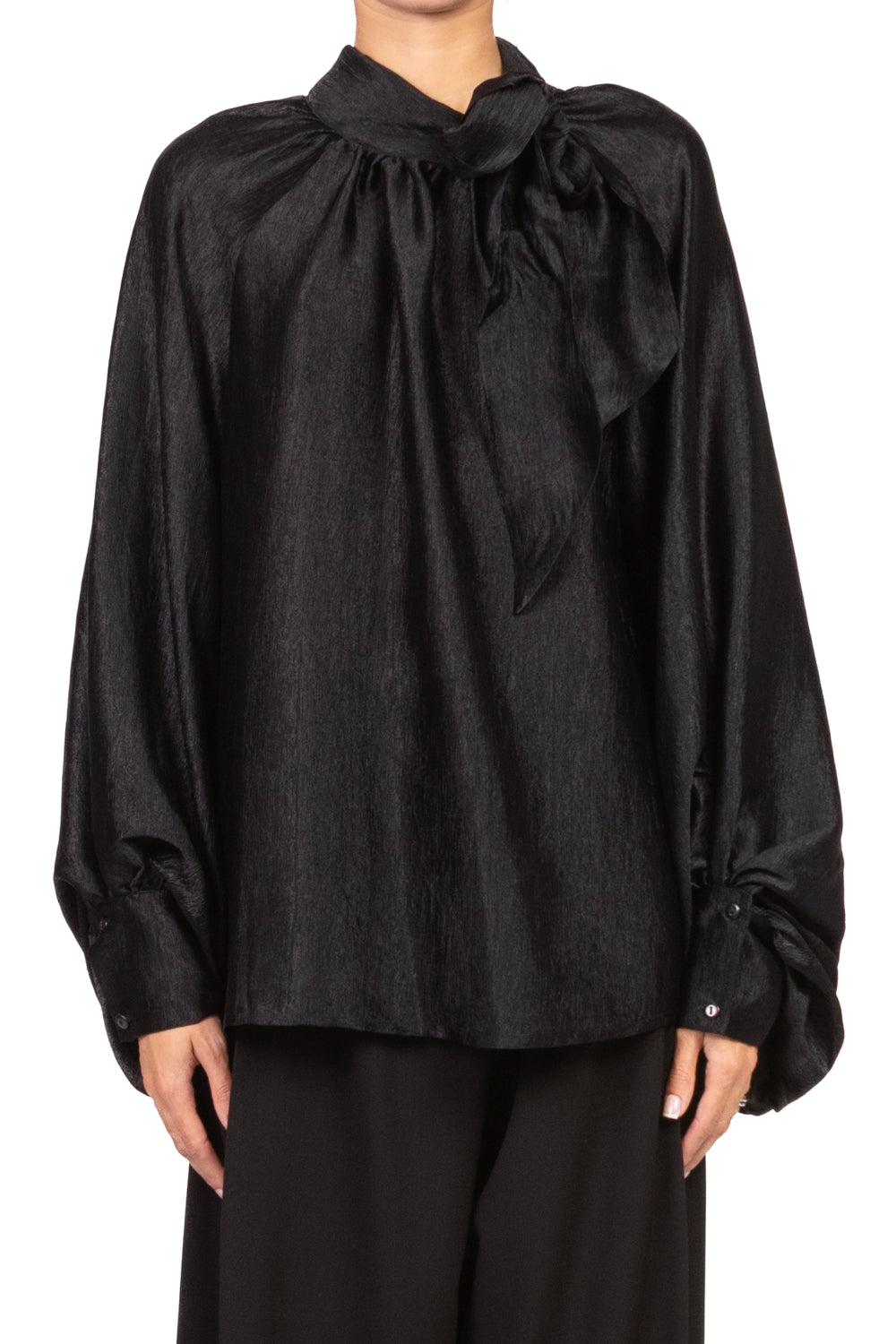 Tensione In - Blusa goffrata con fiocco Art. 26C1636