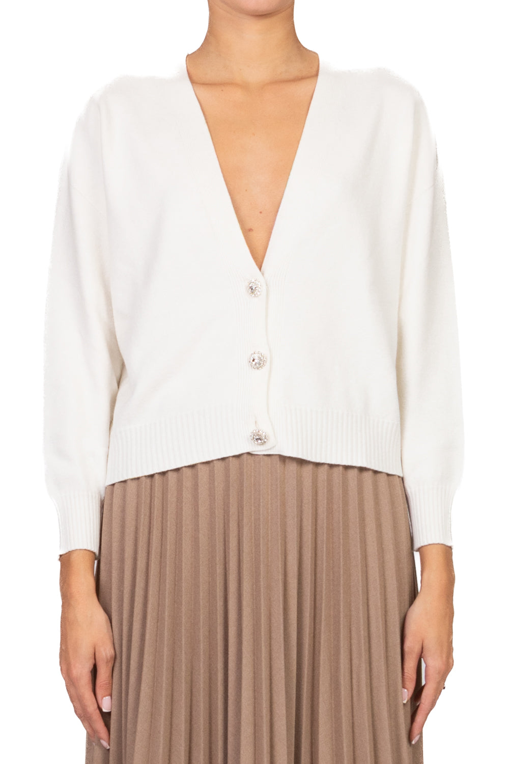 Vicolo - Cardigan scollo v bottoni gioiello Art. 77038F