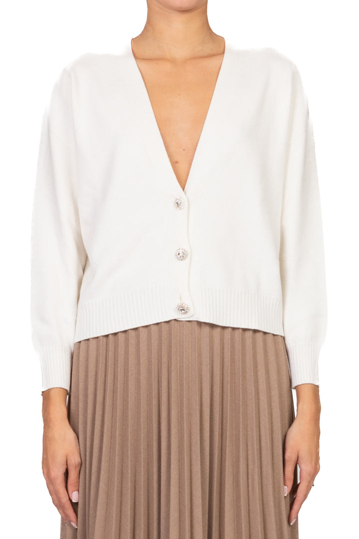 Vicolo - Cardigan scollo v bottoni gioiello Art. 77038F