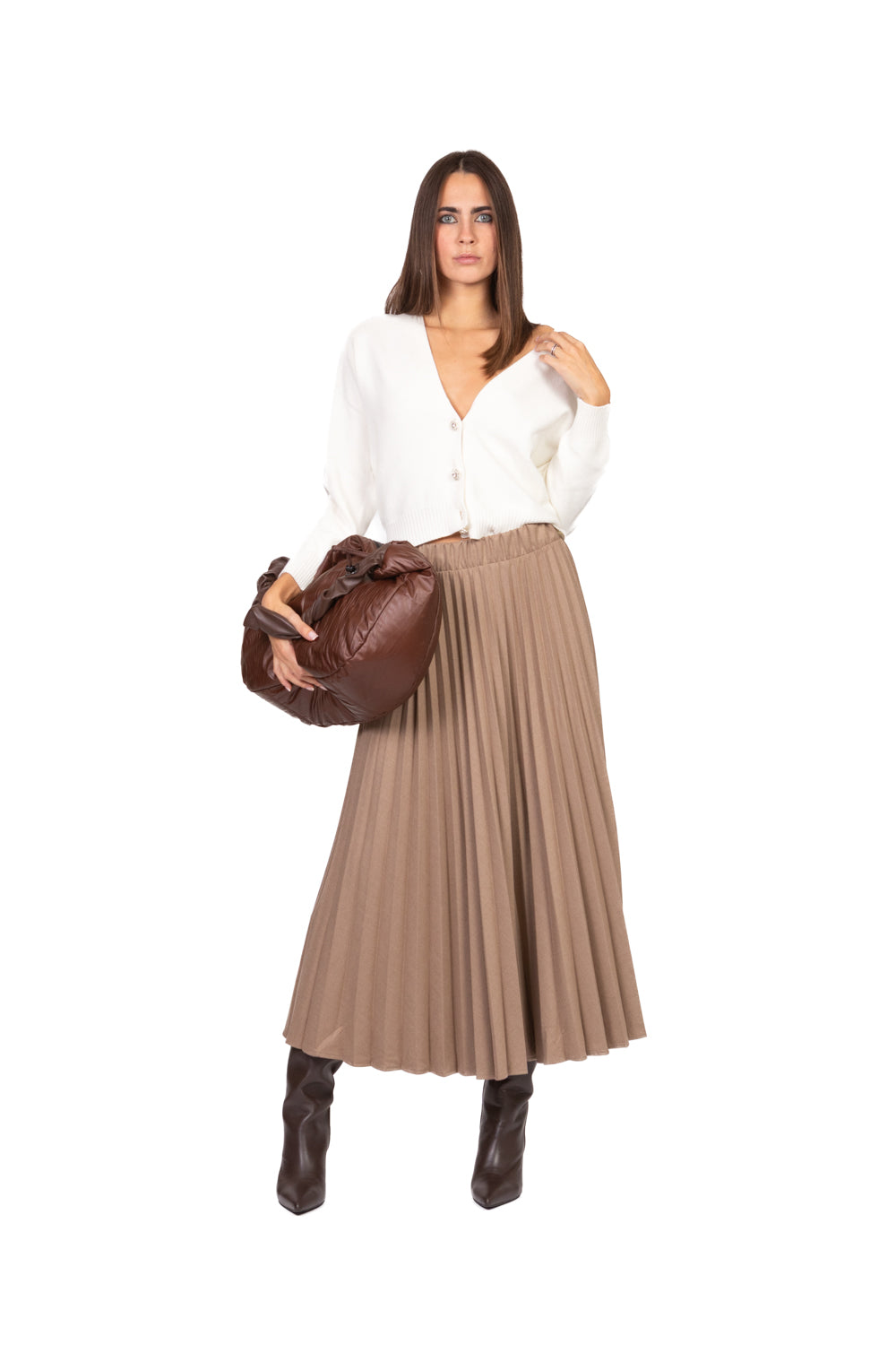 Cardigan scollo a V con bottoni Cardigan scollo a V con bottoni