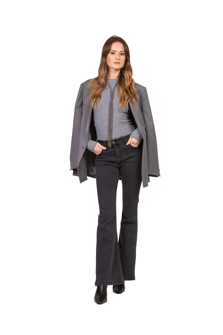 Vicolo - Maglia girocollo costine Art. 22218F