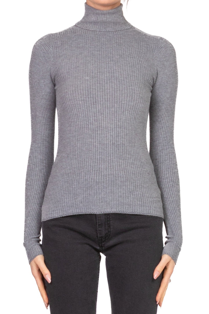 Vicolo - Maglia costine collo alto Art. 22219F