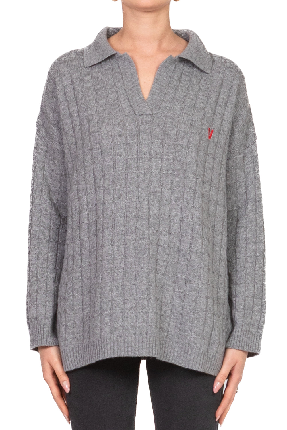 Vicolo - Maglia polo trecce con logo Art. 77307F