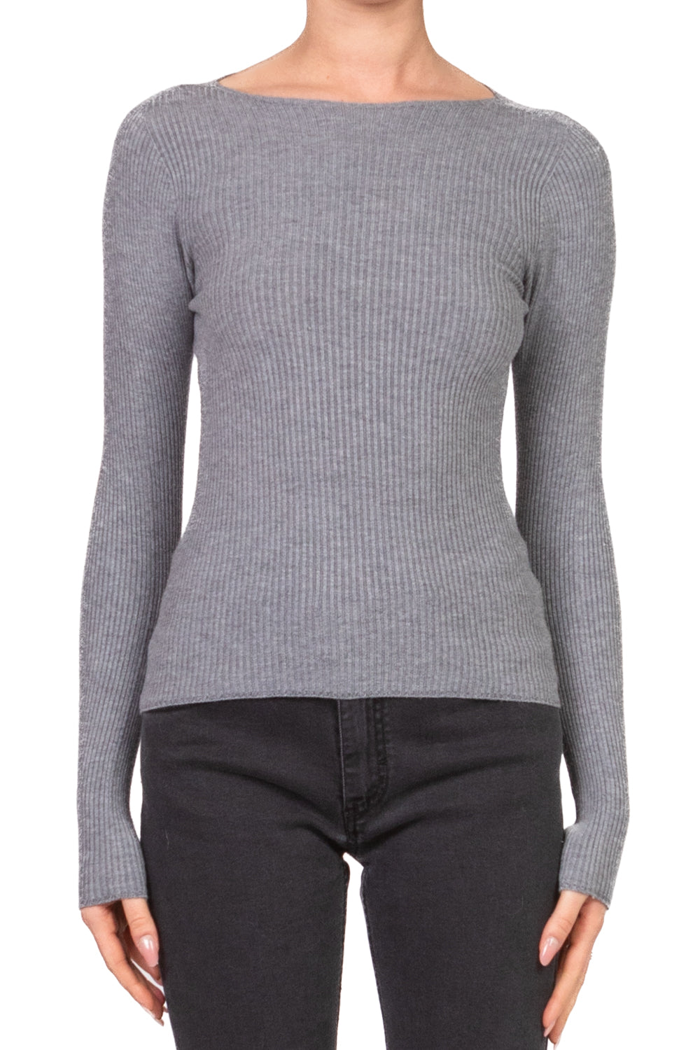 Vicolo - Maglia girocollo costine Art. 22218F