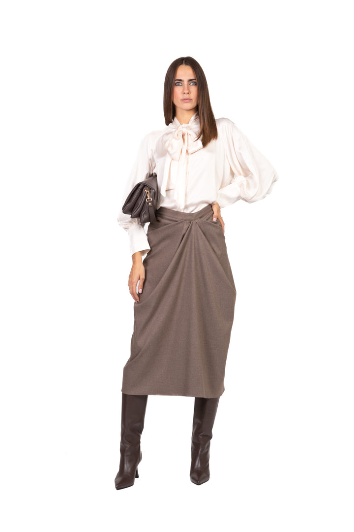 Tensione In - Camicia satin con fiocco Art. 26C1653