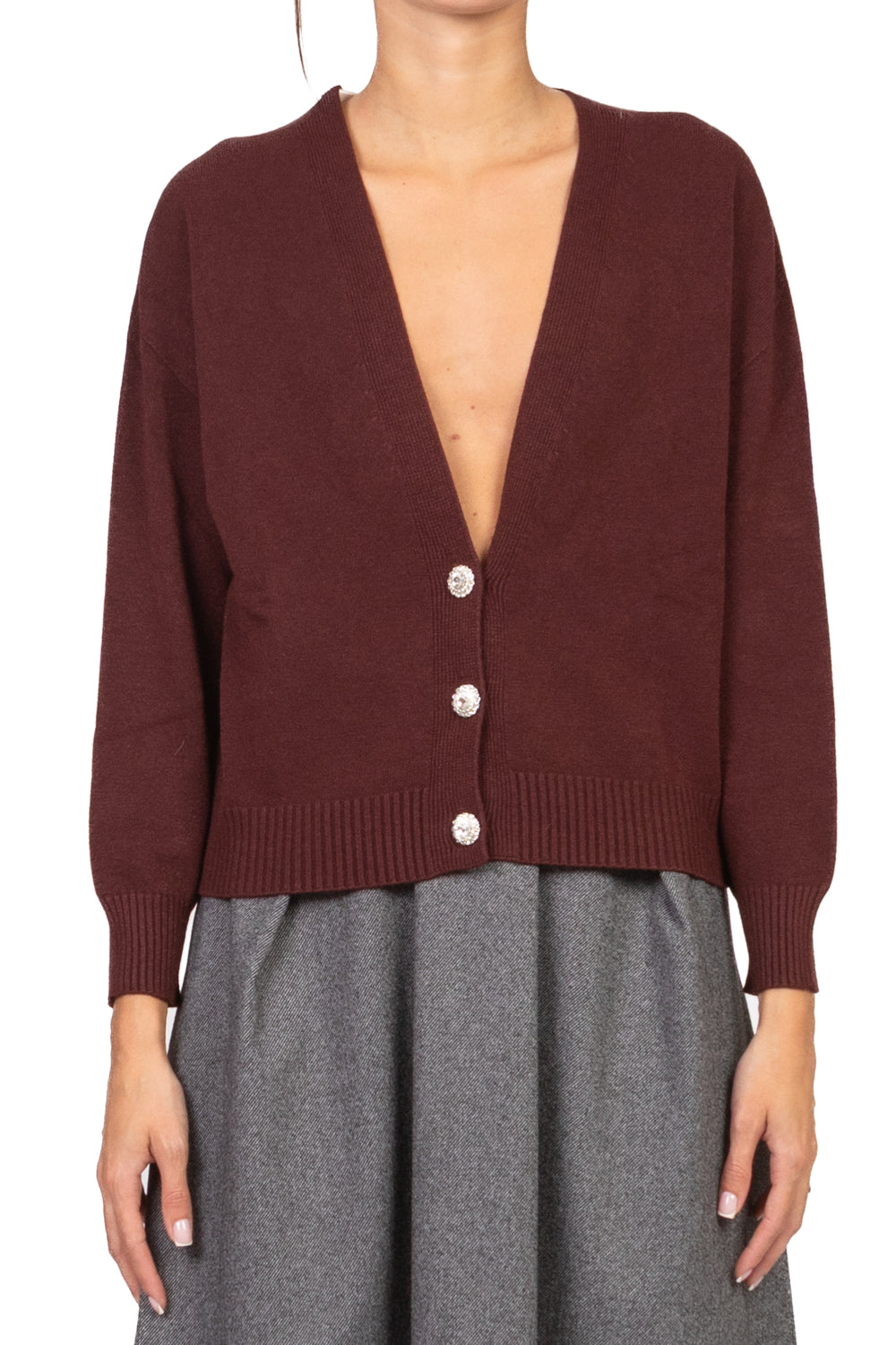 Vicolo - Cardigan scollo v bottoni gioiello Art. 77038F