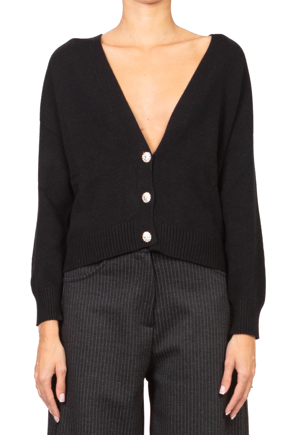 Vicolo - Cardigan scollo v bottoni gioiello Art. 77038F