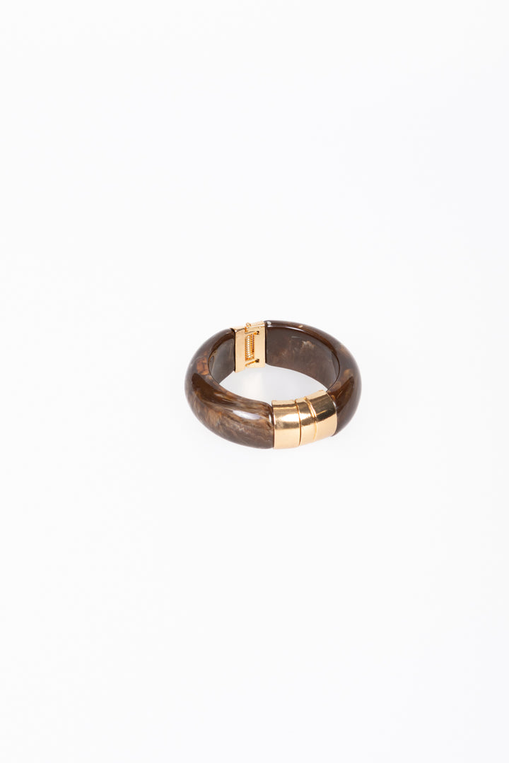 Upper - Bracciale rigido con placca oro