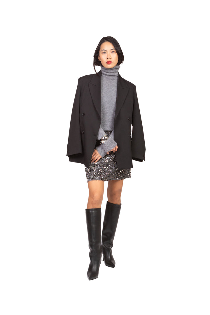 Tensione In - Gonna mini ciniglia paillettes Art. 26G1730