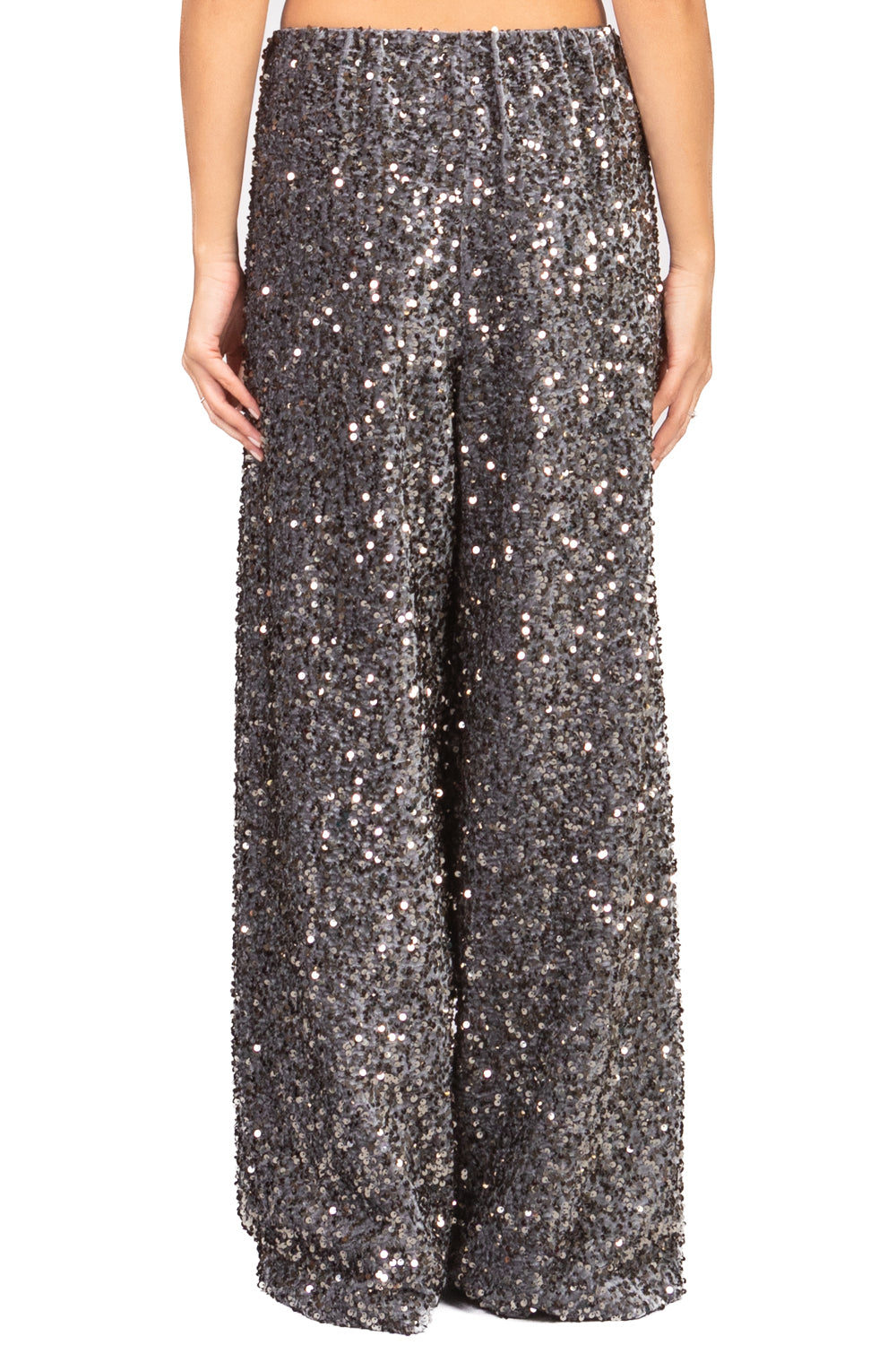 Tensione In - Pantalone palazzo ciniglia paillettes Art. W25PC73