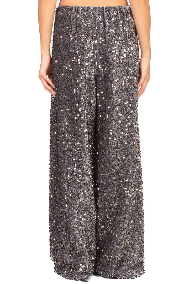 Tensione In - Pantalone palazzo ciniglia paillettes Art. W25PC73