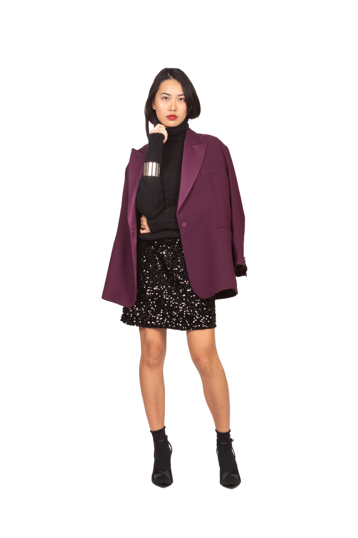 Tensione In - Gonna mini ciniglia paillettes Art. 26G1730