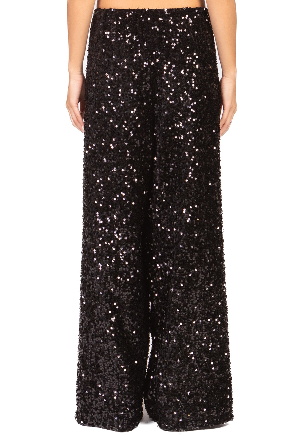 Tensione In - Pantalone palazzo ciniglia paillettes Art. W25PC73