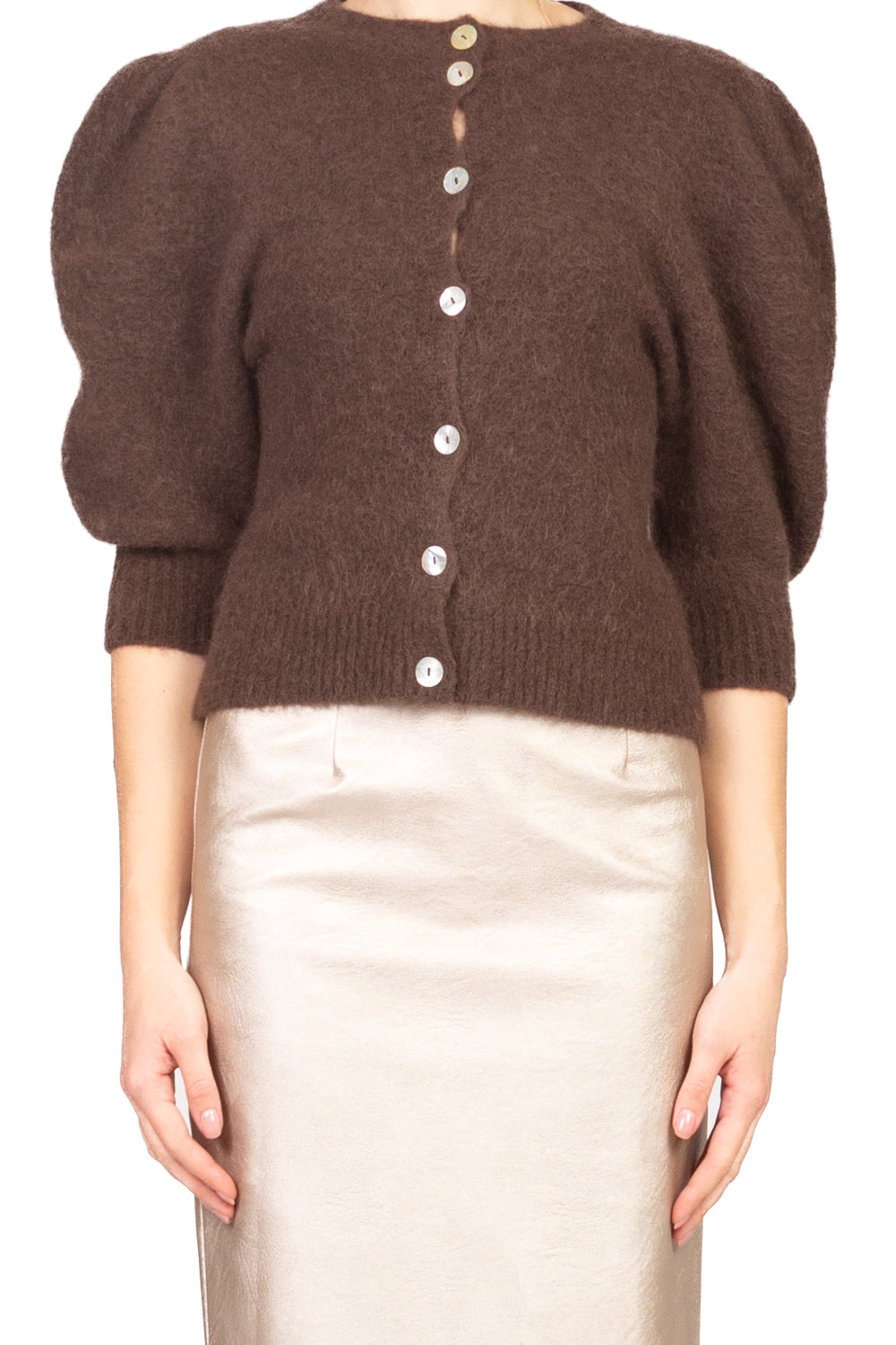 Kontatto - Cardigan in mohair manica palloncino Art. 3M0873C